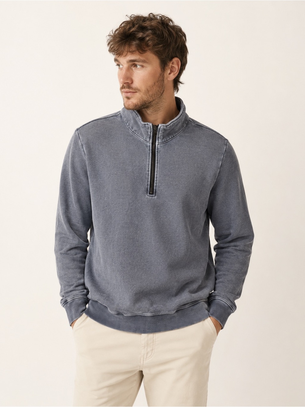 Outerknown Half Zip Pullover Hemp Organic Cotton Medium